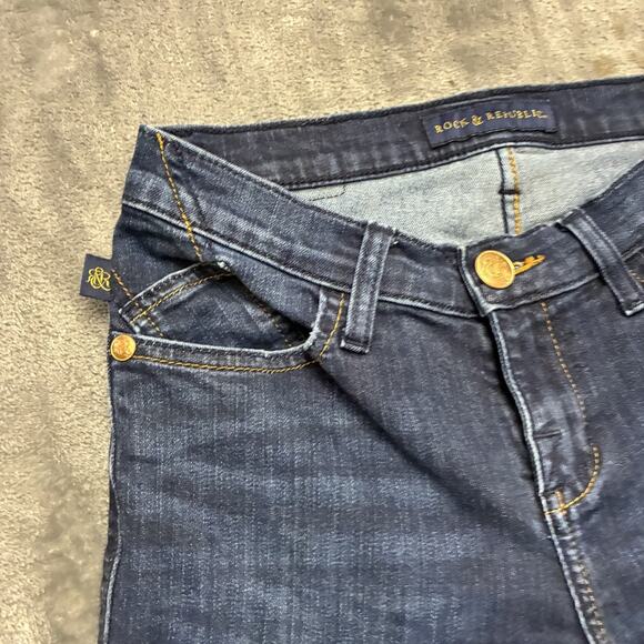 Rock & Republic Jeans Womens Sz.4 Blue Kasandra Mid-rise Boot Cut Denim Pants - Picture 3 of 13